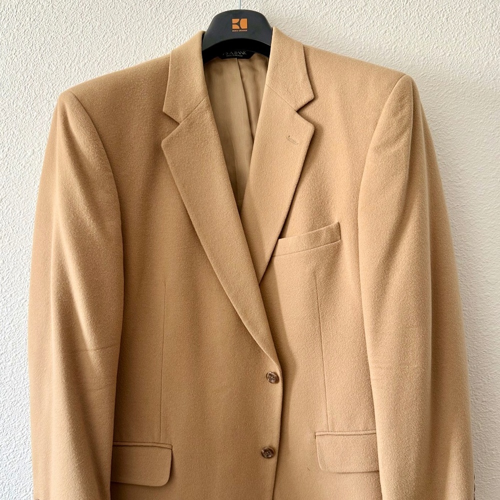 Jos. A Bank Camel Hair Sport Coat (Tan, 46R)